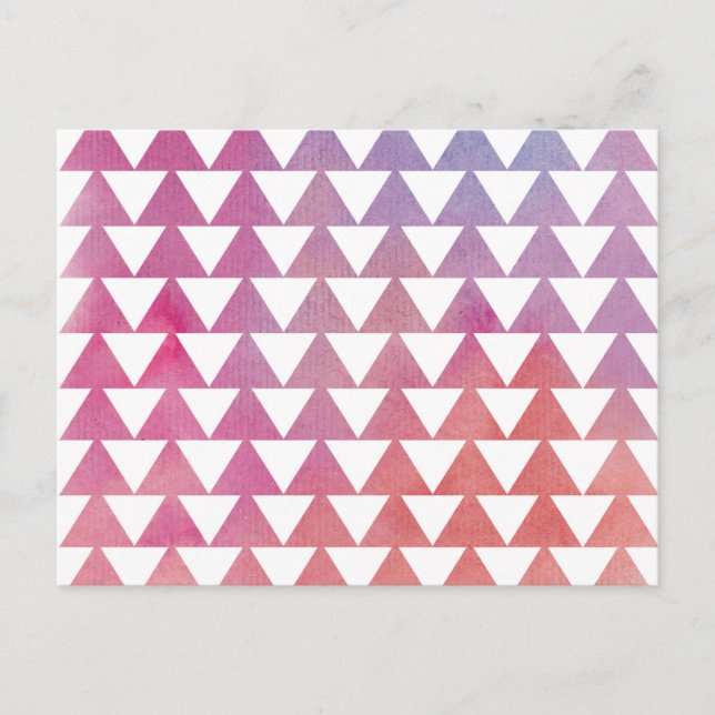 Triangle Watercolor Background Postcard (Front)