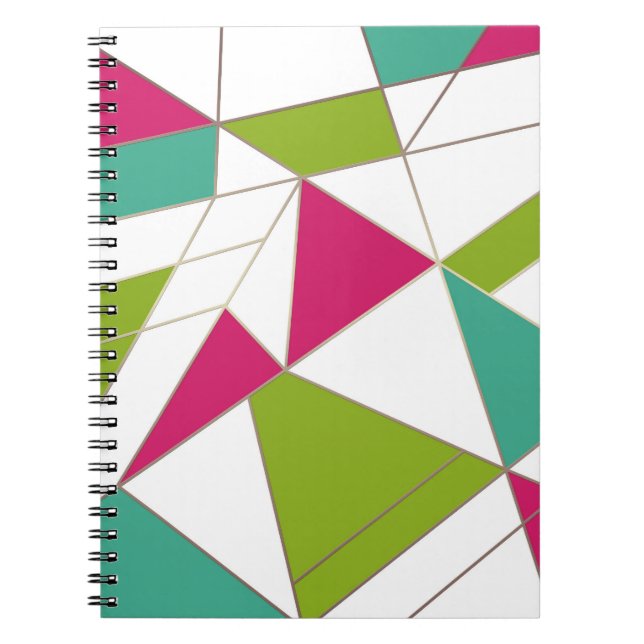 Triangles abstract print geometrical geometry mode notebook (Front)