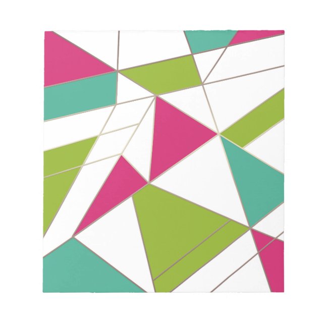 Triangles abstract print geometrical geometry mode notepad (Front)
