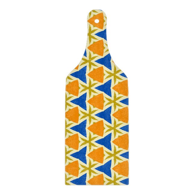 Triangles and Stars Colourful Cutting Board (Front)