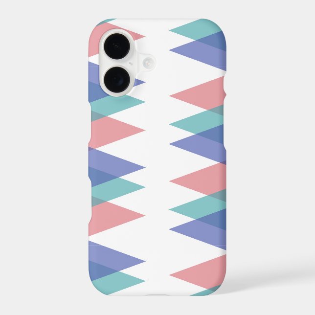 Triangles bleu et corail (Verso)