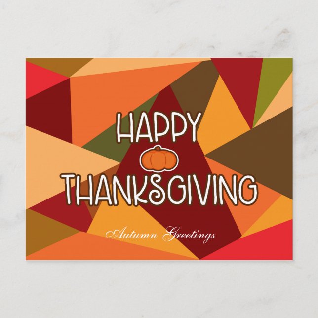 Triangles bon thanksgiving Automne Carte postale A (Devant)