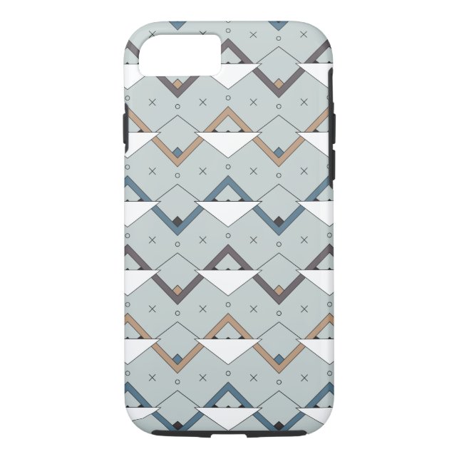 Triangles coque iphone de Motif géométrique - Bleu (Dos)