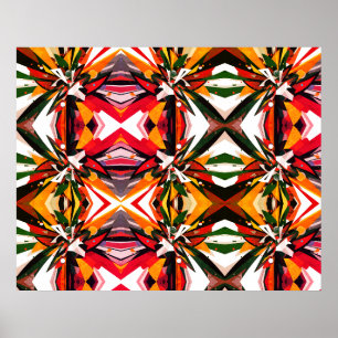 Triangles de couleur sur une affiche de mur modern