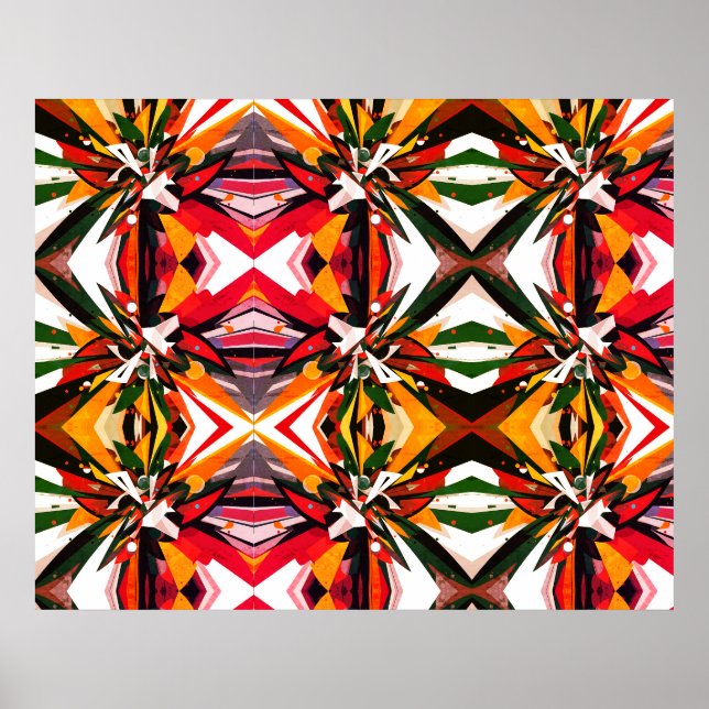 Triangles de couleur sur une affiche de mur modern (Devant)