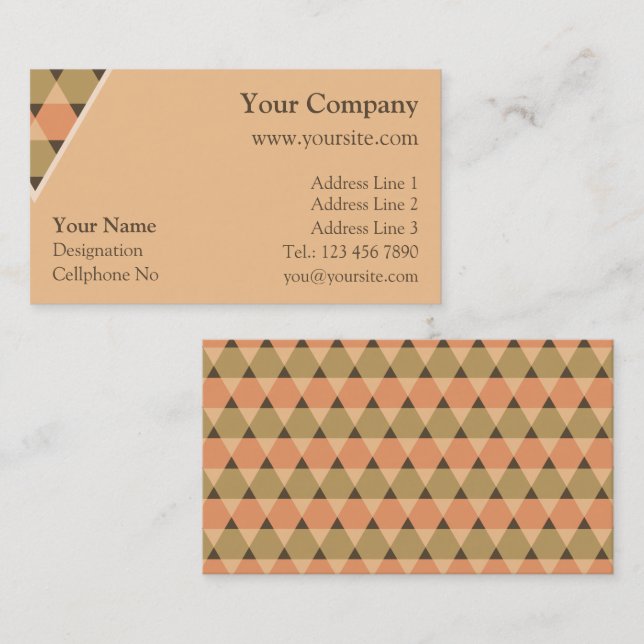 Triangles Decoration Business Card (Front/Back)