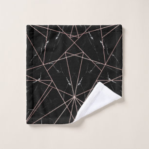 Triangles en marbre doré Rose géométrique moderne