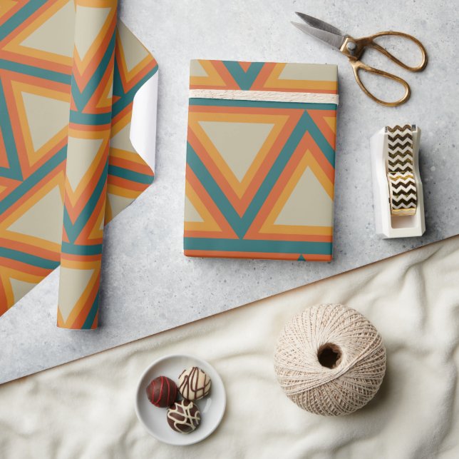 Triangles Geometric Colourful Wrapping Paper (Crafts)