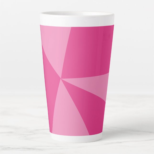 Triangles geometric pattern latte mug (Front)