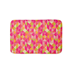 Triangles geometrical pattern bath mat