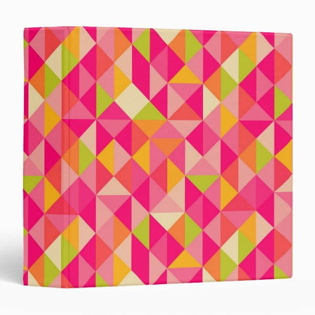 Triangles geometrical pattern binder (Front/Spine)