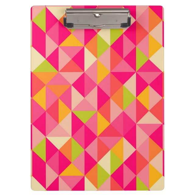 Triangles geometrical pattern clipboard (Front)