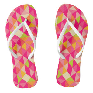 Triangles geometrical pattern flip flops