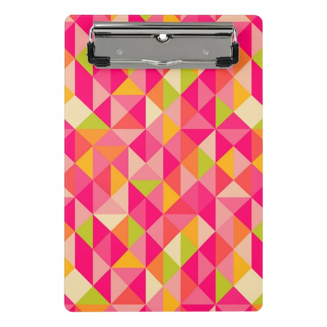 Triangles geometrical pattern mini clipboard (Front)