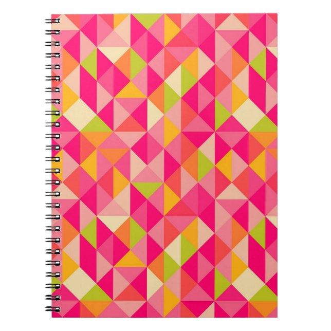 Triangles geometrical pattern notebook (Front)
