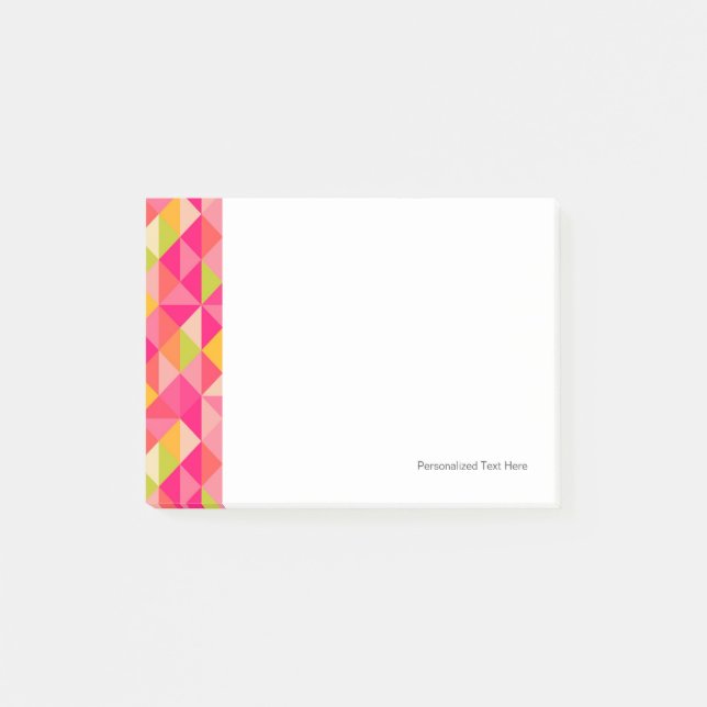 Triangles geometrical pattern post-it notes (Front)