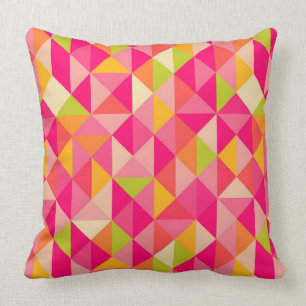 Triangles geometrical pattern throw pillow