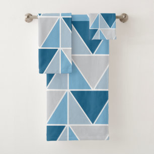 Triangles géométriques gris bleu contemporain