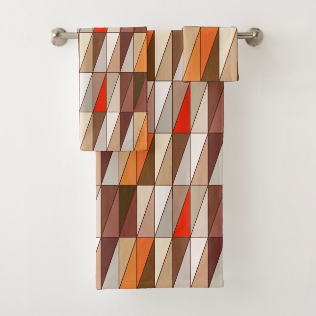 Triangles géométriques modernes, Beige, Brown, Rou (En situation)