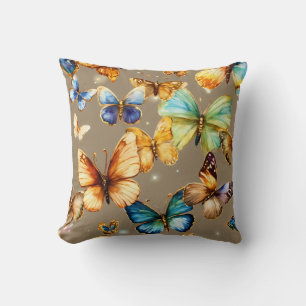 Triangles, hexagons, or abstract shapes. throw pillow
