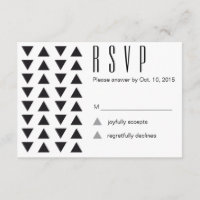 Triangles Mariage moderne RSVP