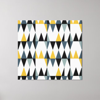 Triangles: Modern Vintage Geometric Pattern. Canvas Print