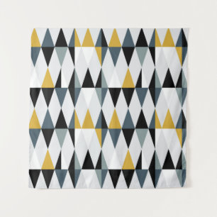 Triangles: Modern Vintage Geometric Pattern. Tapestry