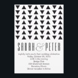 Triangles Modern Wedding Invitation<br><div class="desc">Geometric pattern with black triangles modern invitation. This is part of a set,  find matching RSVP and insert card in our shop.</div>
