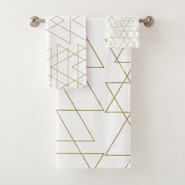 Triangles Or Chic Blanc Moderne Glamor (En situation)