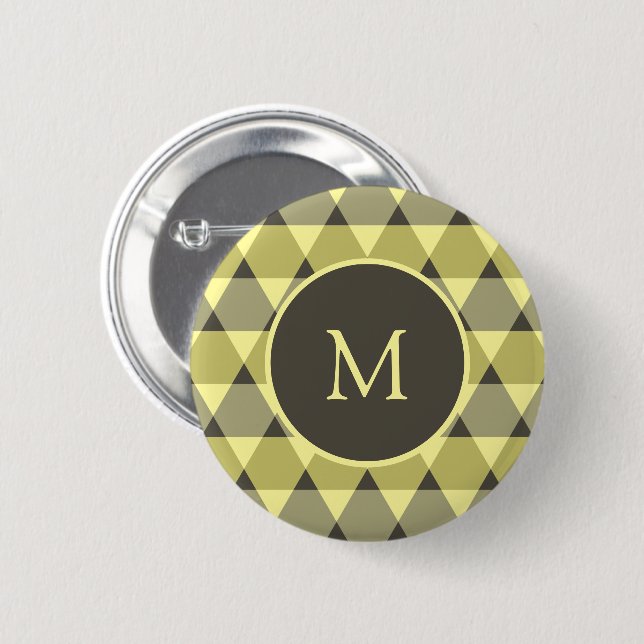 Triangles Pattern 2 Inch Round Button (Front & Back)