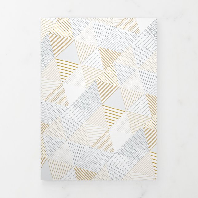 Triangles Pattern 3 Tri-Fold Holiday Card (Cover)