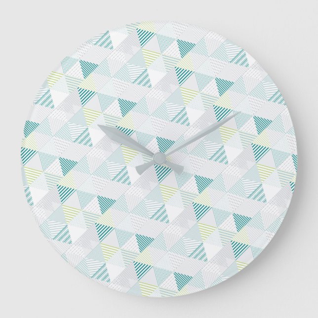 Triangles Pattern 4 Large Clock (Front)