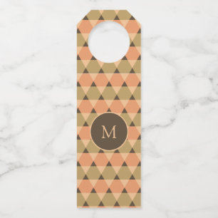 Triangles Pattern Bottle Tag