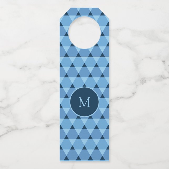 Triangles Pattern Bottle Tag (Front)