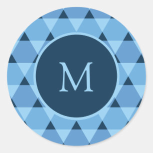 Triangles Pattern Classic Round Sticker
