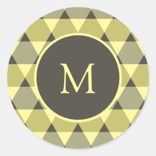 Triangles Pattern Classic Round Sticker