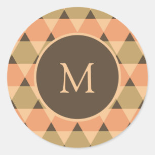 Triangles Pattern Classic Round Sticker