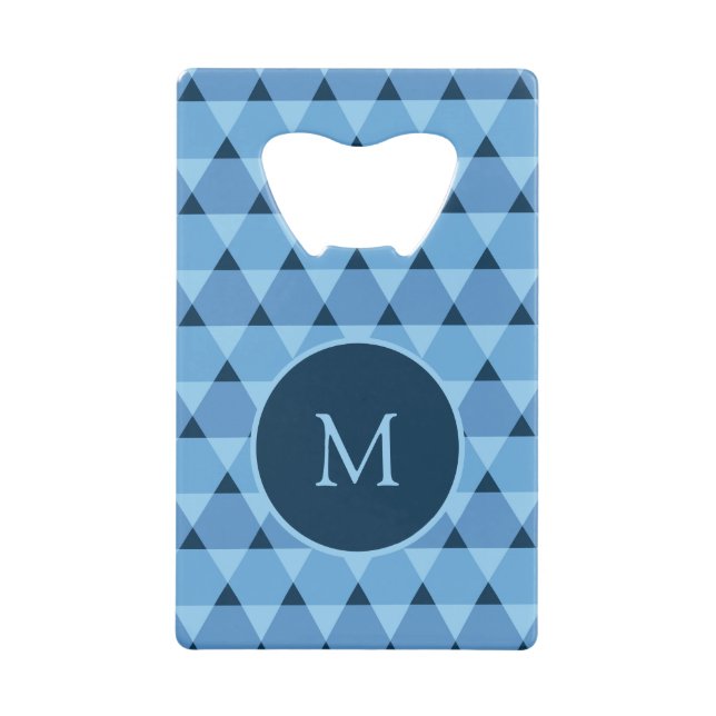 Triangles Pattern Credit Card Bottle Opener (Front)