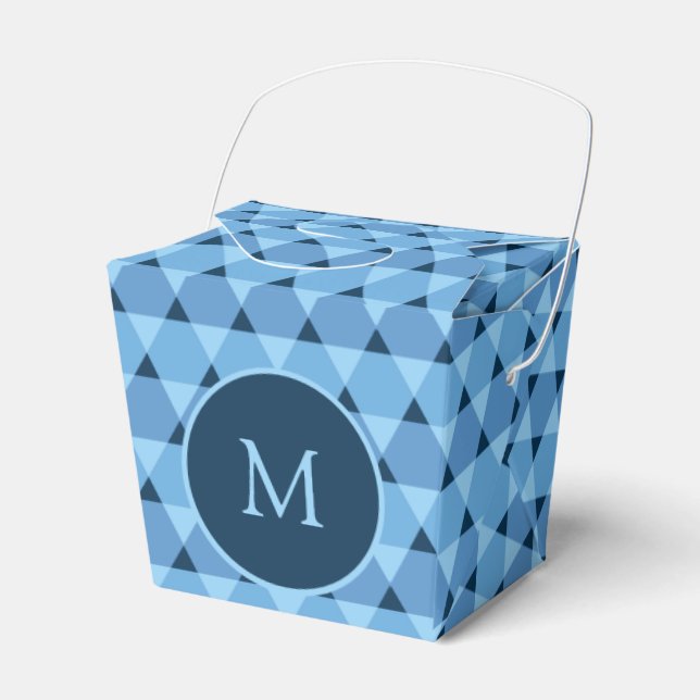 Triangles Pattern Favor Box (Front Side)