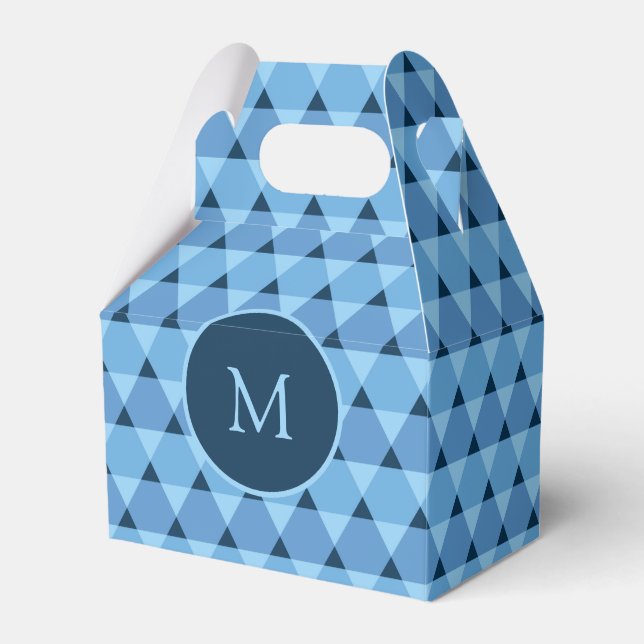 Triangles Pattern Favor Box (Front Side)