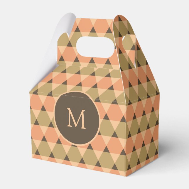 Triangles Pattern Favor Box (Front Side)