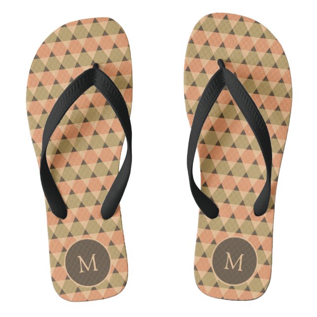 Triangles Pattern Flip Flops (Footbed)