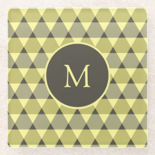 Triangles Pattern Glass Coaster
