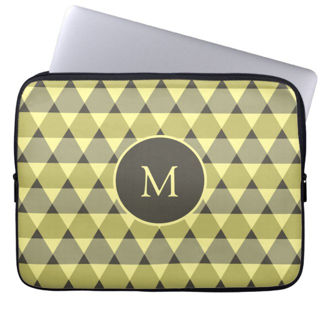 Triangles Pattern Laptop Sleeve (Front)