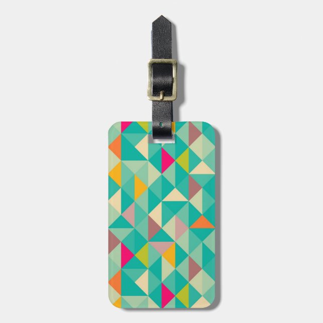 Triangles pattern luggage tag (Front Vertical)