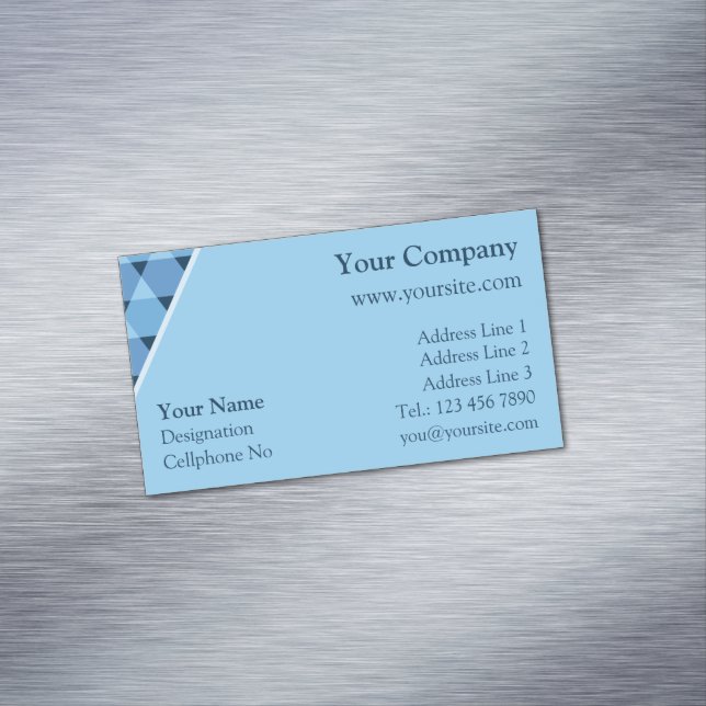Triangles Pattern Magnetic Business Card (In Situ)