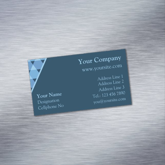 Triangles Pattern Magnetic Business Card (In Situ)