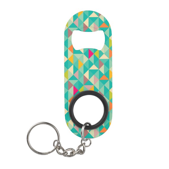 Triangles pattern mini bottle opener (Front)