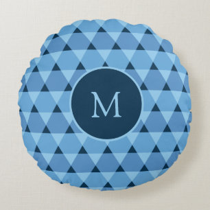 Triangles Pattern Round Pillow