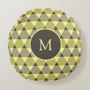 Triangles Pattern Round Pillow